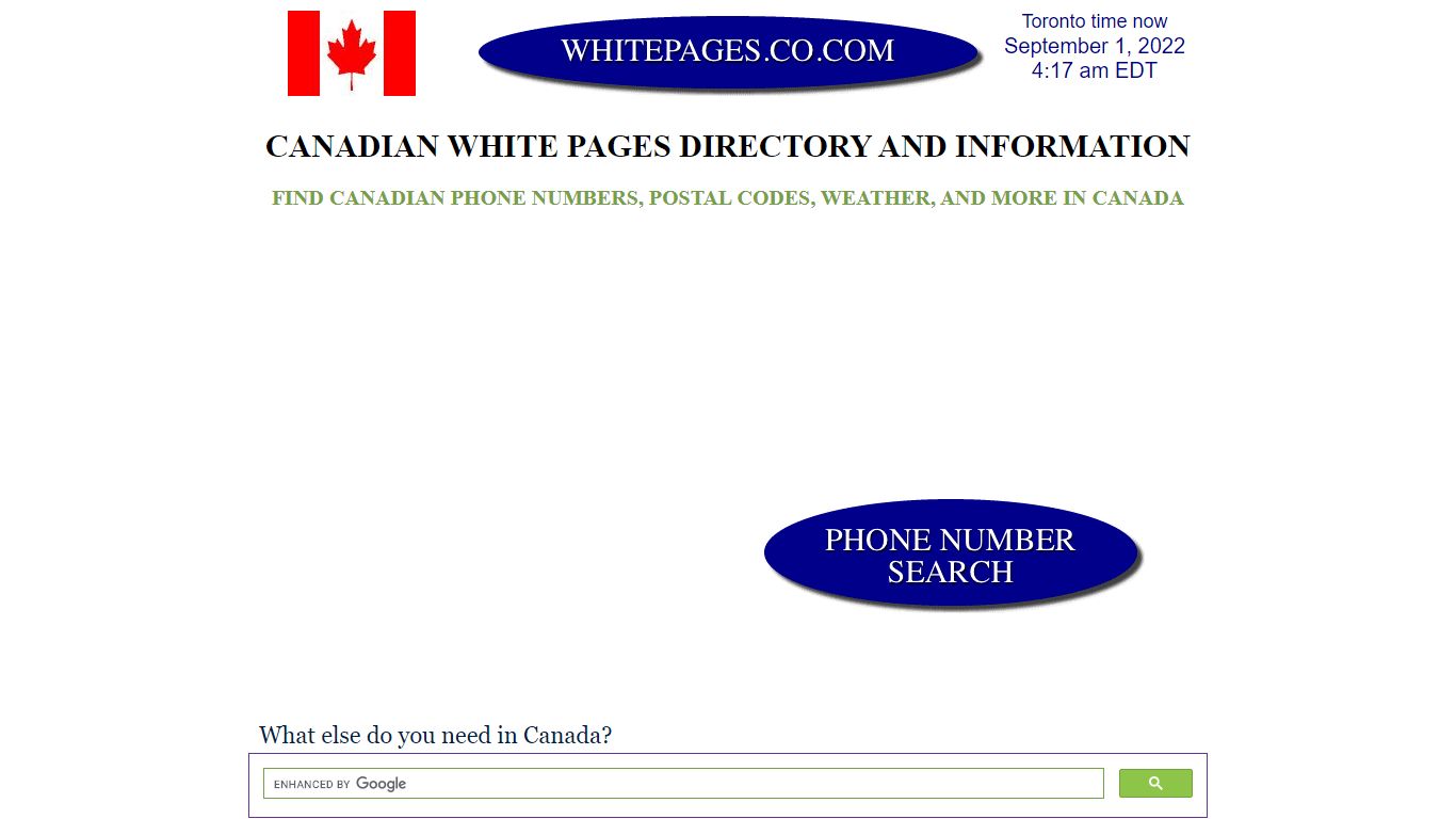 Canadian Phone Number Search and Postal Code Finder - .co.com